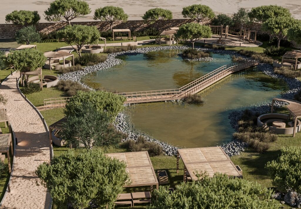 Laguna & zonas de parrillas y fogatas.
